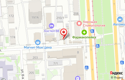 Киоск по продаже хлебобулочных изделий в Октябрьском округе на карте