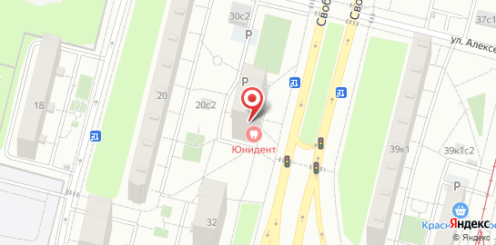 Стоматология «Юнидент» в Новогиреево на карте