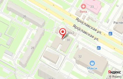 Парикмахерская Блеск на Ярославской улице на карте