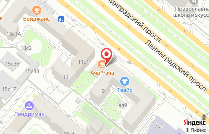 Банкомат МБА-Москва на Ленинградском проспекте на карте