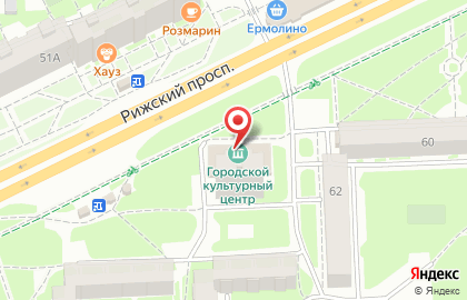 Городской культурный центр на Рижском проспекте на карте