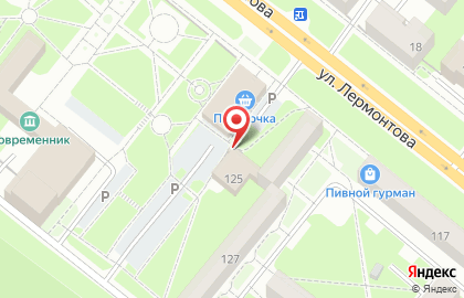 #вLaваше на улице Лермонтова на карте