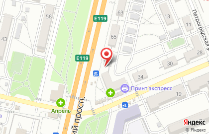 Радеж на Университетском проспекте на карте