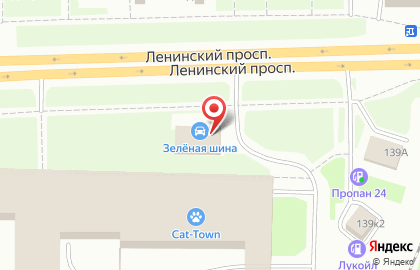 Шинный центр Зеленая Шина на Ленинском проспекте на карте
