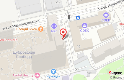 Marula Lounge на 1-й улице Машиностроения на карте