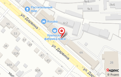 Мясной магазин Уральская фабрика мяса в Советском районе на карте