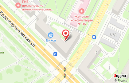 7 Шагов на Краснопутиловской улице на карте