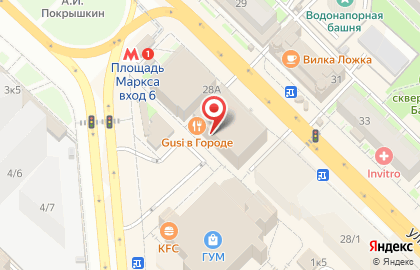 Стриптиз-бар Sova bien на площади Карла Маркса на карте