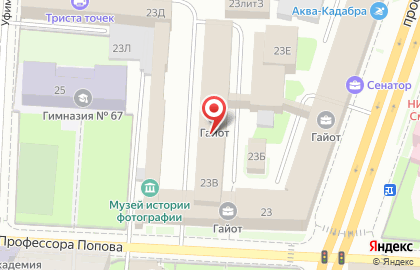 ЭКЛИПС (Санкт-Петербург) на улице Профессора Попова на карте