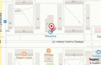 Магазин Монетка в Челябинске на карте