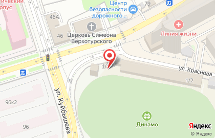 Магазин автотоваров в Свердловском районе на карте