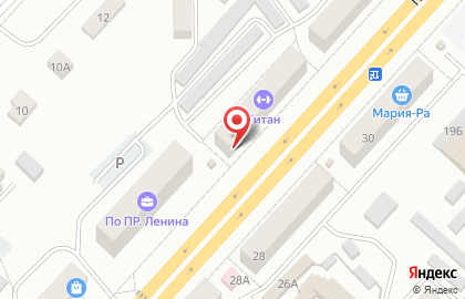 Супермаркет Магнит на проспекте Ленина на карте