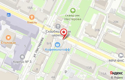 Указатель системы городского ориентирования №6199 по ул.Минина, д.11 р на карте