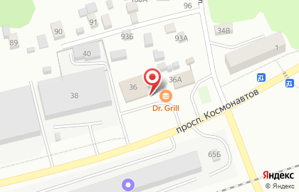 Супермаркет Пятёрочка на проспекте Космонавтов на карте