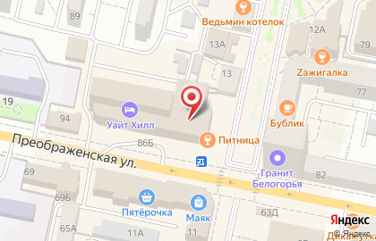 Ресторан Vinograd на Преображенской улице на карте