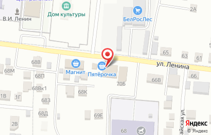 Супермаркет Пятёрочка на улице Ленина на карте