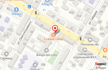 Ресторан Старый город в Ленинском районе на карте