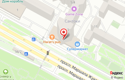 Сеть супермаркетов Слата на проспекте Маршала Жукова на карте