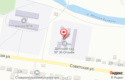 Детский сад №30 на Советской улице на карте