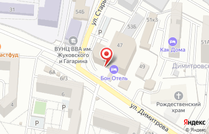 Кафе Хуторок в Воронеже на карте