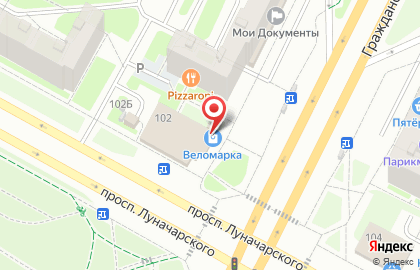 Шинка на Гражданском проспекте на карте