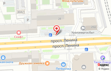 Киоск по продаже печатной продукции Вечерний Челябинск на проспекте Ленина, 28 киоск на карте