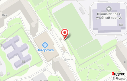 Вечерняя Москва на улице Академика Челомея на карте