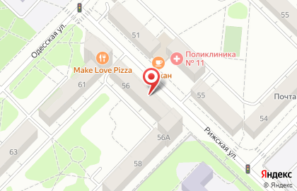 Магазин профессиональной косметики Эстетик на Рижской улице на карте