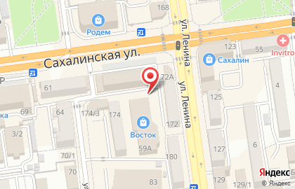Магазин морепродуктов в Южно-Сахалинске на карте