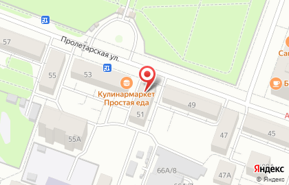 Йола-маркет на Пролетарской улице на карте