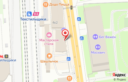 Универмаг низких цен Allinone на метро Текстильщики на карте