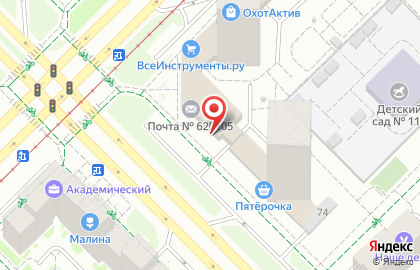 Супермаркет цифровой и бытовой техники DNS на проспекте Академика Сахарова на карте
