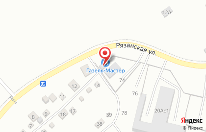 Автомагазин Газель-мастер в Рязани на карте