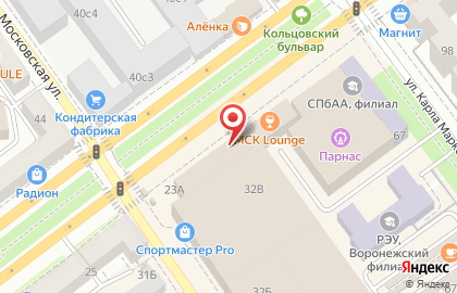 Столовая Два рубля на Кольцовской улице на карте