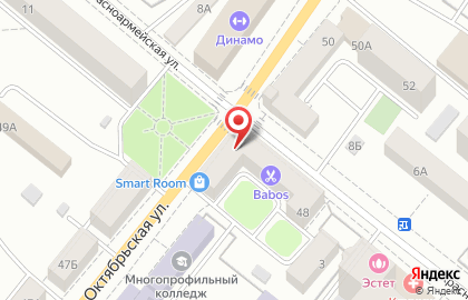 Салон связи Tele2 на Октябрьской улице на карте