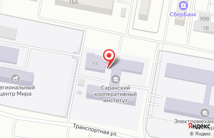 Внешпромбанк на Транспортной улице на карте