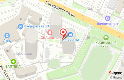 Центр доктора Бубновского на Касимовском шоссе на карте