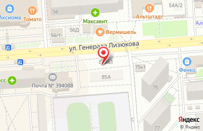 Аква Лайф на улице Генерала Лизюкова на карте