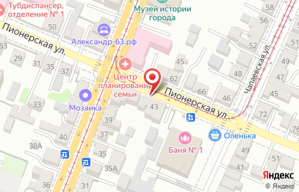 Парикмахерская Василек на Пионерской улице на карте