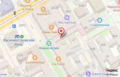 Сеть вегетарианских кафе Троицкий мост в Василеостровском районе на карте