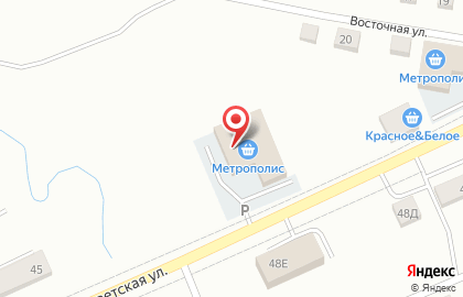 Супермаркет Метрополис на Советской улице на карте