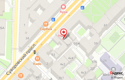 Кафе Греми на Суворовском проспекте на карте