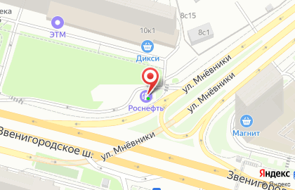 АЗС ТНК на улице Мнёвники на карте