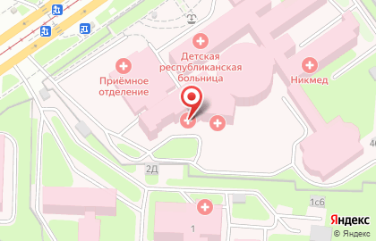 Детская республиканская клиническая больница в Октябрьском районе на карте