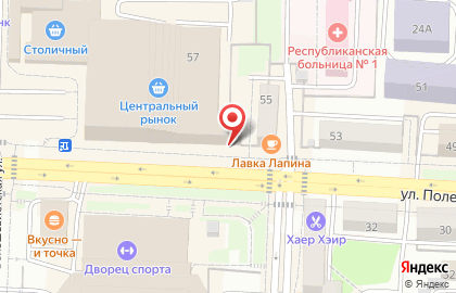 Киоск по продаже деревенского молока на улице Полежаева на карте