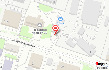 Шиномонтажная мастерская на улице Шапошникова на карте
