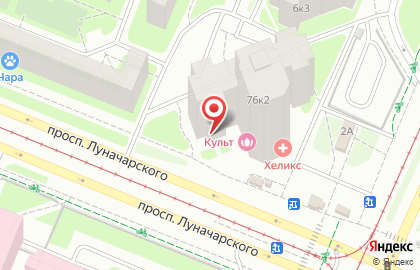 Зоомаркет Зооэкспресс на пр. Луначарского, дом 76к2 на карте