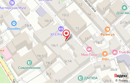 Фитнес-клуб X-Fit Premium Чистые пруды на улице Жуковского на карте