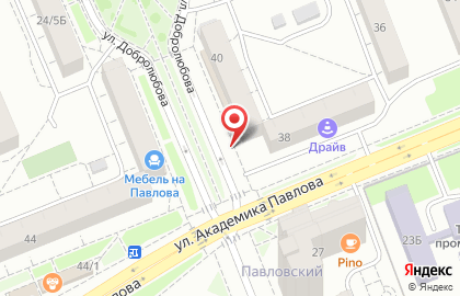 Киоск по продаже колбасных изделий на улице Академика Павлова на карте