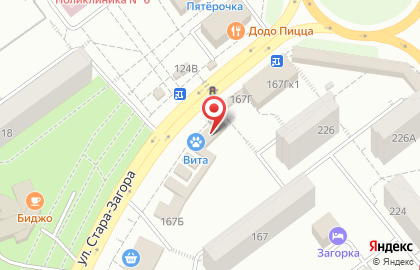 Фирменный магазин Самарский БКК на улице Стара Загора на карте